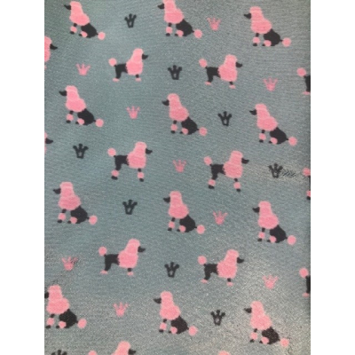 Groomer-Shirt, Pudelmotiv, mit kurzen rmeln, mittiger Reiverschluss